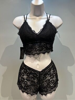 Yandy Black Lace Lingerie Set NWT